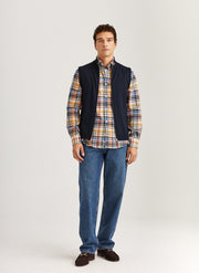 Merino Zip Vest, marine Marine