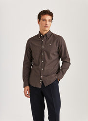 Watts Flannel Shirt, Brown Mørkebrun