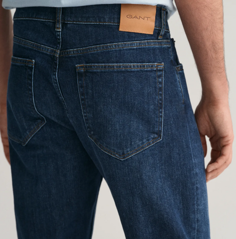 Regular Gant Jeans Blå