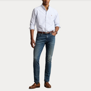 STRIPED OXFORD SHIRT Lyseblå
