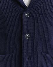 Wool Blend Cardigan Blå