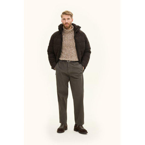Hooded Puffer Jacket Mørkebrun