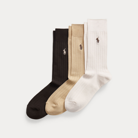 Egyptian Rib Sock 3 Pack Multi