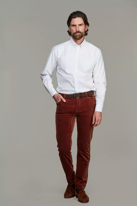 5-PKT CUT'N SEW CORD, RED EARTH Burgunder
