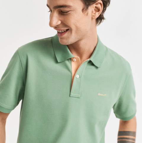 REG CONTRAST PIQUE SS POLO Grønn