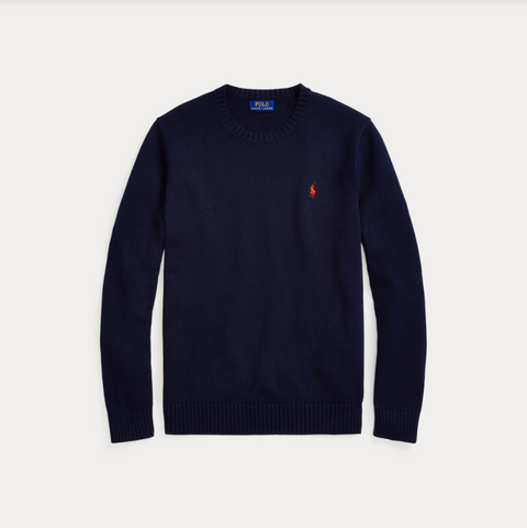 Cotton CN Sweater Marine