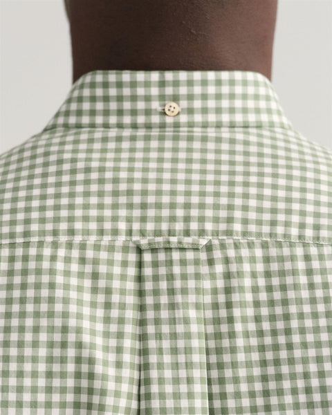 The Broadcloth Gingham Reg SS Grønn