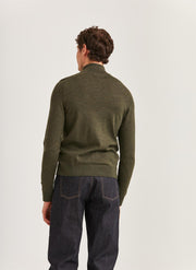 Merino John Zip Oliven