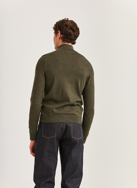 Merino John Zip Oliven