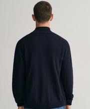 Superfine Lambswool Zip Cardigan Marine