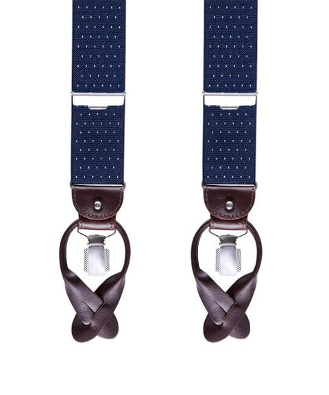 Braces Pindot Navy Blå