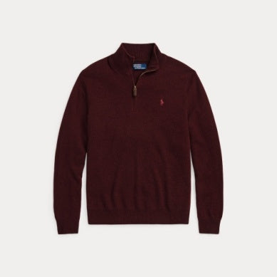 Long Sleeve Halfzip Burgunder