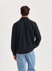 ANDREW JERSEY OVERSHIRT Mørkeblå
