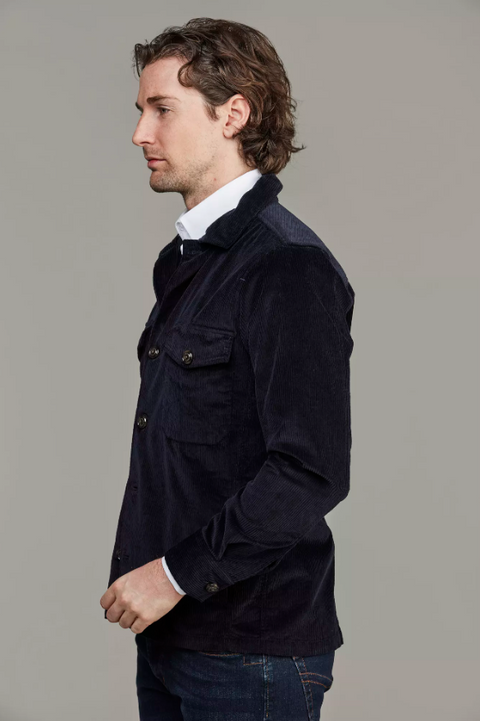 Corduroy overshirt Marine