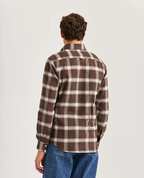 Soft lama shirt, classic fit Brun
