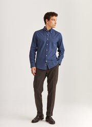 Watts Flannel Shirt, Navy Marine