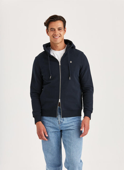 Brandon Lily zip hood Mørkeblå
