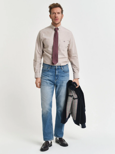Reg Classic Oxford Shirt Khaki