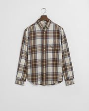 REG WINDBLOWN FL CHECK SHIRT Kremfarget