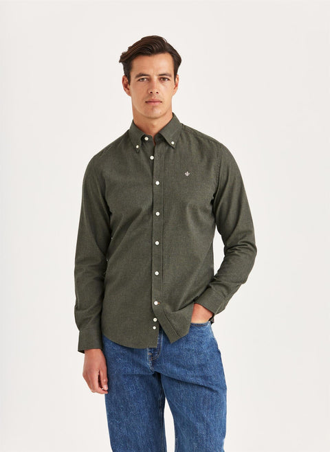 Watts Flannel Shirt, Olive Oliven