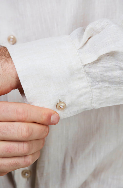 Washed Linen Shirt Beige