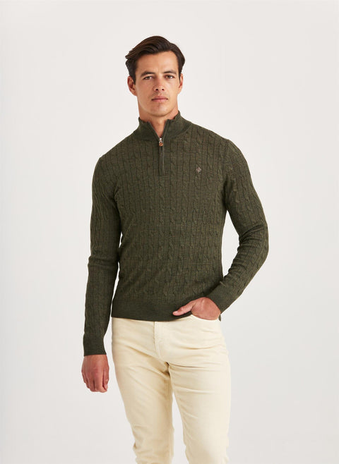 Merino Cable John Zip, 76 Oliven