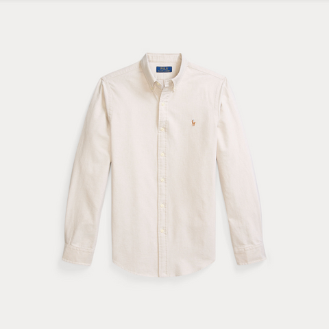 SLIM FIT OXFORD SHIRT Beige