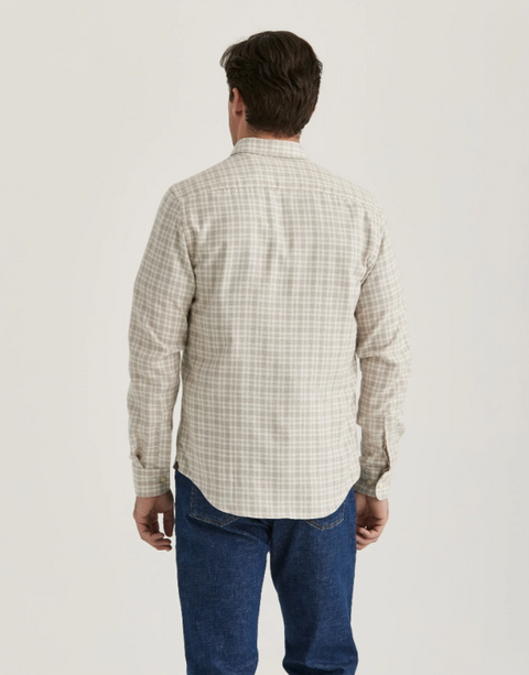 Soft Check Flannel- Slim Fit Khaki