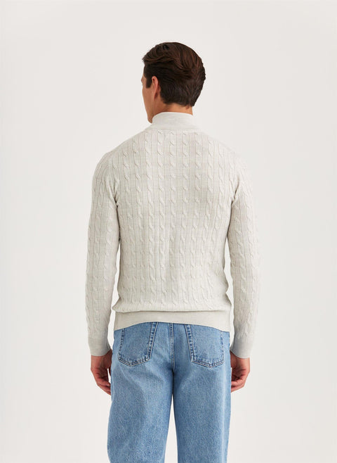 Merino Cable John Zip, 03 Off-White