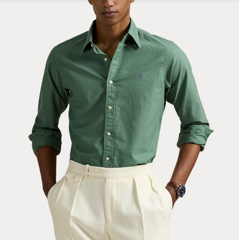 Oxford Slim Shirt, Green Grønn