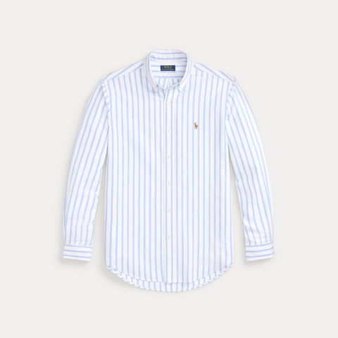 STRIPED OXFORD SHIRT Lyseblå