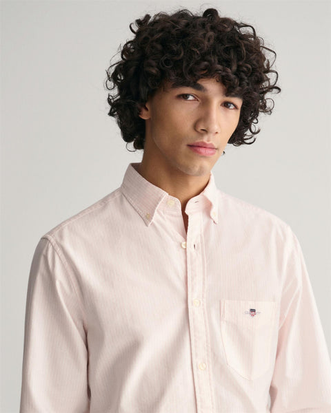 Reg. Oxford Banker Stripe Rosa