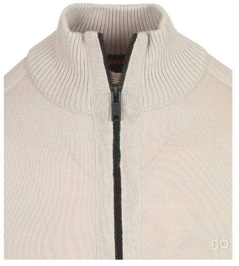 Avac Zip Cardigan, Beige Beige