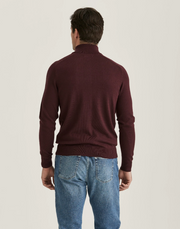 Merino John Zip, Wine Red Burgunder