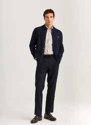 Hertford Button Cardigan, Navy Mørkeblå