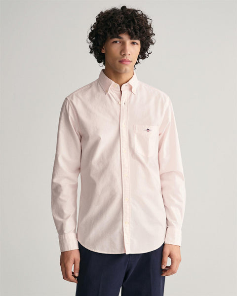Reg. Oxford Banker Stripe Rosa