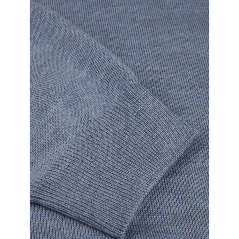 Merino Crew Neck With Patch Lyseblå