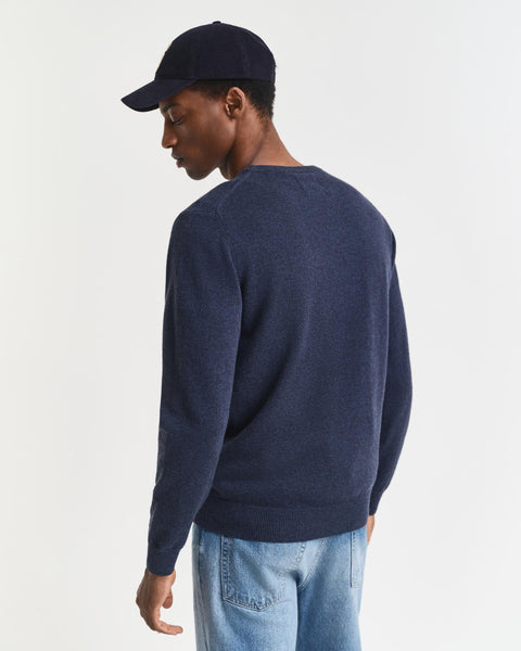 Superfine Lambswool C-Neck Blå