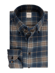 Regular Shirt Dk.Blue Check Mørkeblå