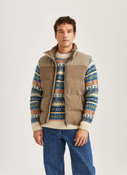 Catton Puffer Vest, Off-white Khaki