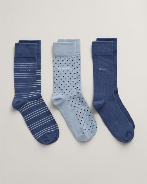 Stripe & Dot Socks, 403 Blå