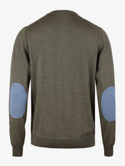 Merino Sweater With Patch Grønn