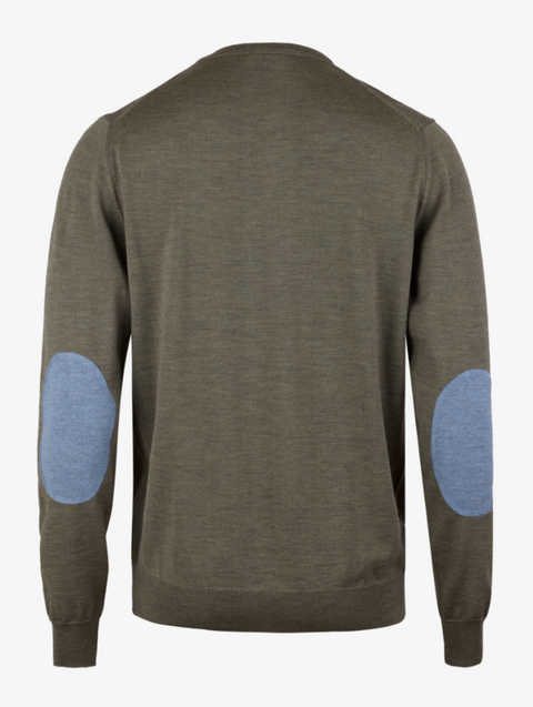 Merino Sweater With Patch Grønn