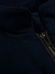 Vest Heringbone Wool Mix, Navy Marine