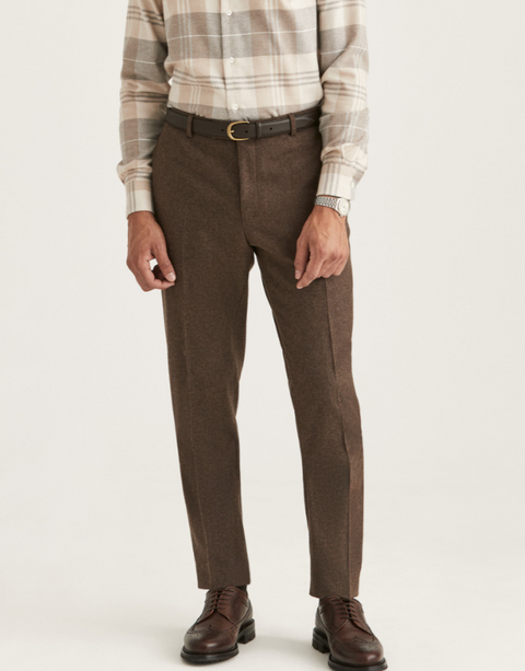 Morris Flannel Trouser, Brown Brun