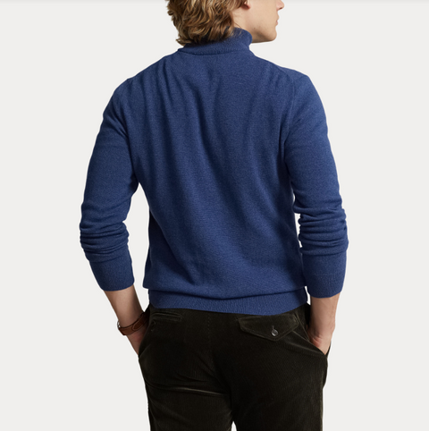 Half Zip Wool Knit Marine