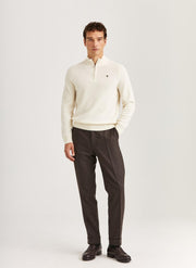 New Hertford Half Zip, 02 Off-White