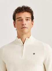 New Hertford Half Zip, 02 Off-White