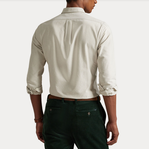 SLIM FIT OXFORD SHIRT Beige