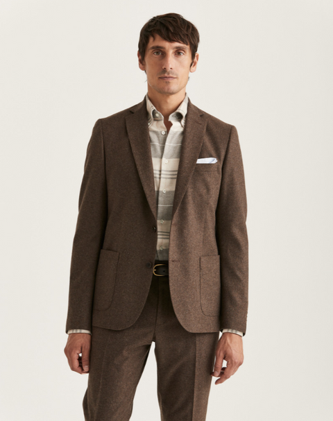 Morris Flannel Blazer, Brown Brun